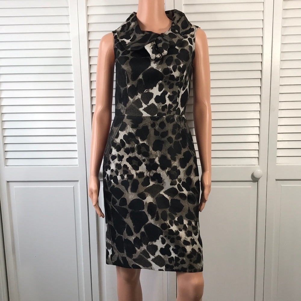 ECCOCI Leopard Print Sleeveless Sheath Dress Size 0